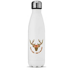 Floral Antler Water Bottle - 17 oz. - Stainless Steel - Full Color Printing (Personalized)