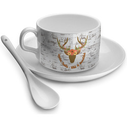 Floral Antler Tea Cup - Single (Personalized)