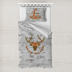 Floral Antler Toddler Bedding w/ Name or Text