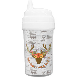 Floral Antler Sippy Cup (Personalized)