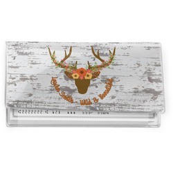 Floral Antler Vinyl Checkbook Cover (Personalized)