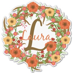 Floral Antler Graphic Decal - Medium (Personalized)
