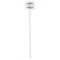 Floral Antler White Plastic Stir Stick - Double Sided - Square - Single Stick