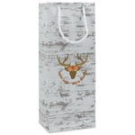 Floral Antler Wine Gift Bags - Matte (Personalized)