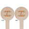 Floral Antler Wooden 6" Food Pick - Round - Double Sided - Front & Back