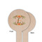 Floral Antler Wooden 6" Food Pick - Round - Single Sided - Front & Back