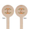 Floral Antler Wooden 7.5" Stir Stick - Round - Double Sided - Front & Back