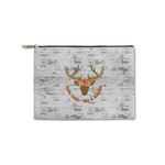 Floral Antler Zipper Pouch - Small - 8.5"x6" (Personalized)