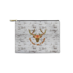 Floral Antler Zipper Pouch - Small - 8.5"x6" (Personalized)