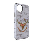 Floral Antler iPhone Case - Rubber Lined - iPhone 14 (Personalized)