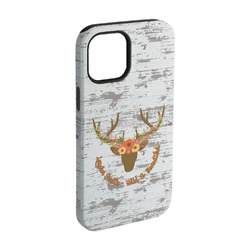 Floral Antler iPhone Case - Rubber Lined - iPhone 15 (Personalized)