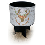 Floral Antler Black Beach Spiker Drink Holder (Personalized)