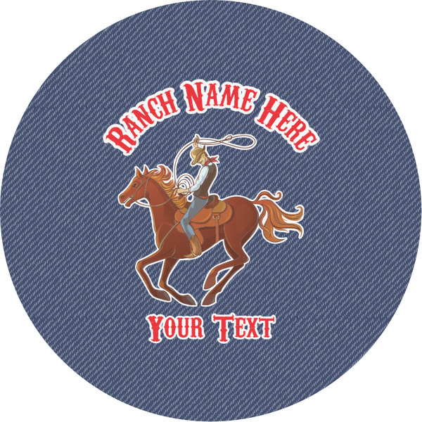 Custom Western Ranch Multipurpose Round Labels - 3" (Personalized)