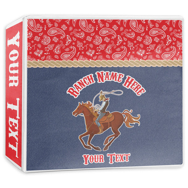 Custom Western Ranch 3-Ring Binder - 3 inch (Personalized)