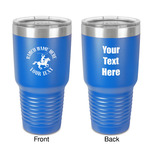 Western Ranch 30 oz Stainless Steel Tumbler - Royal Blue - Double-Sided (Personalized)