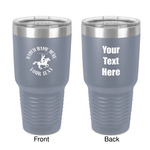 Western Ranch 30 oz Stainless Steel Tumbler - Grey - Double-Sided (Personalized)