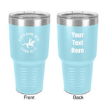 Western Ranch 30 oz Stainless Steel Tumbler - Teal - Double-Sided (Personalized)