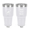 Western Ranch 30 oz Stainless Steel Ringneck Tumbler - White - Double Sided - Front & Back