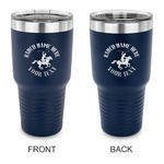 Western Ranch 30 oz Stainless Steel Tumbler - Navy - Double Sided (Personalized)