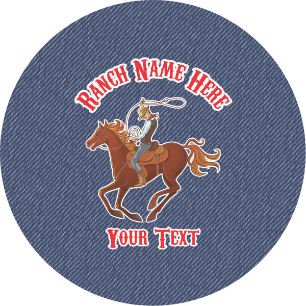 Custom Western Ranch Multipurpose Round Labels - 4" (Personalized)