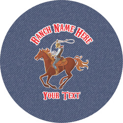 Western Ranch Multipurpose Round Labels - 5" (Personalized)