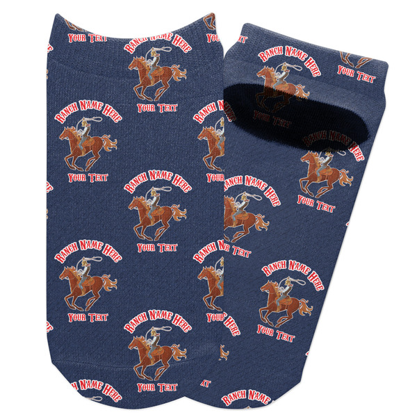 Custom Western Ranch Adult Ankle Socks (Personalized)