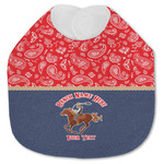 Western Ranch Jersey Knit Baby Bib w/ Name or Text