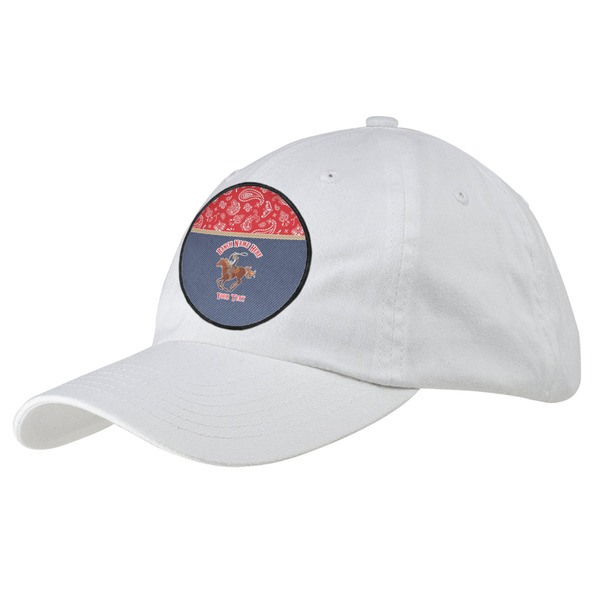 Custom Western Ranch Baseball Cap - White (Personalized)