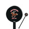 Western Ranch Black Plastic 5.5" Stir Stick - Round - Closeup