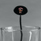 Western Ranch Black Plastic 7" Stir Stick - Oval - Main