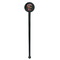 Western Ranch Black Plastic 7" Stir Stick - Round - Single Stick