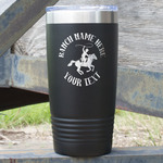 Western Ranch 20 oz Stainless Steel Tumbler - Black - Double Sided (Personalized)