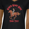 Western Ranch Black V-Neck T-Shirt on Model - CloseUp