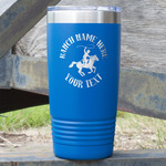 Western Ranch 20 oz Stainless Steel Tumbler - Royal Blue - Double Sided (Personalized)