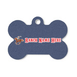 Western Ranch Bone Shaped Dog ID Tag - Small (Personalized)