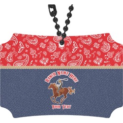 Western Ranch Rear View Mirror Ornament (Personalized)