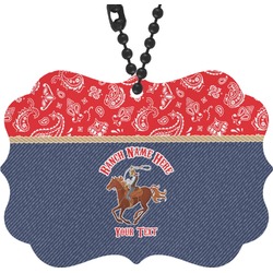 Western Ranch Rear View Mirror Charm (Personalized)