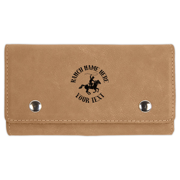 Custom Western Ranch Cards & Dice Set - Light Brown (Personalized)