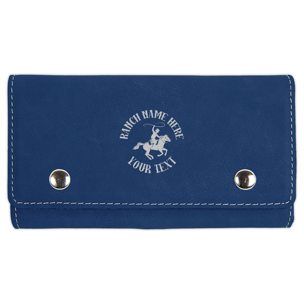 Custom Western Ranch Cards & Dice Set - Navy Blue (Personalized)