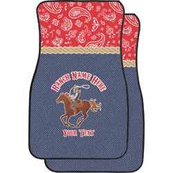 Western Ranch Car Floor Mats (Front Seat) (Personalized)