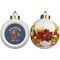 Western Ranch Ceramic Christmas Ornament - Poinsettias (APPROVAL)