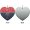 Western Ranch Ceramic Flat Ornament - Heart Front & Back (APPROVAL)