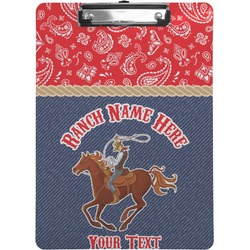 Western Ranch Clipboard (Letter Size) (Personalized)