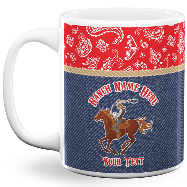 Custom Western Ranch 11 Oz Coffee Mug - White (Personalized)