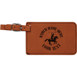 Western Ranch Leatherette Luggage Tag (Personalized)