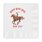 Western Ranch Embossed Decorative Napkins (Personalized)