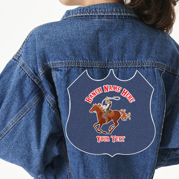 Custom Western Ranch Twill Iron On Patch - Custom Shape - 3XL (Personalized)