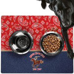 Western Ranch Dog Food Mat - Large w/ Name or Text