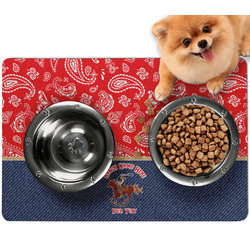 Western Ranch Dog Food Mat - Small w/ Name or Text