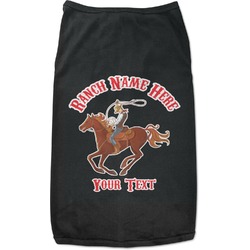 Western Ranch Black Pet Shirt - L (Personalized)